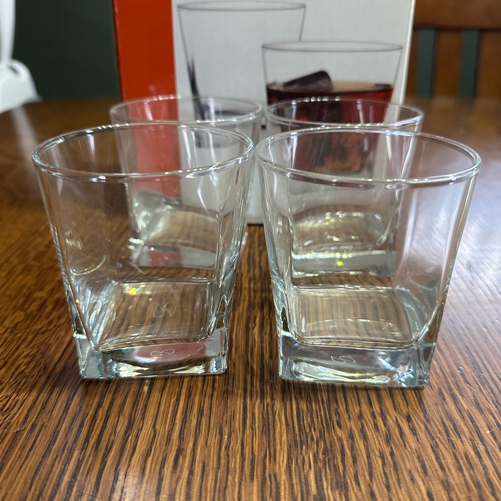 Living Quarters Ice Cube 4 Piece Rocks Glass Set - Picture 3 of 6